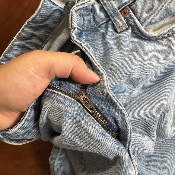 Reformation Delena High Rise Relaxed Jeans 24 Blue Denim Organic Cotton READ - Picture 3 of 16